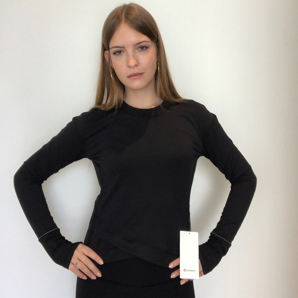 Lululemon Brand New Black Work-Out Long Sleeve